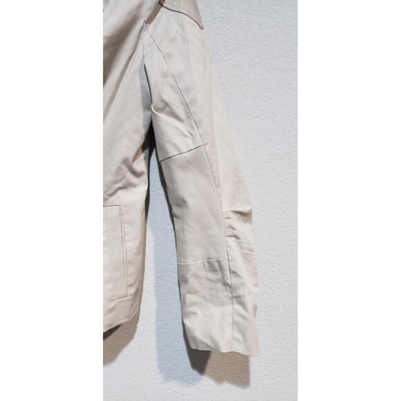 Alice + Olivia 'Stephan' Stretch Cotton & Leather Jacket Size S - Picture 15 of 16